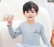 【热销爆品】儿童德绒秋衣秋裤儿童保暖内衣套装德绒家居柔软舒适 灰色 130【建议身高120-130厘米】 实拍图