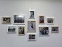 一面墙照片墙组合实木相框挂墙婚纱照家庭墙上相册框过道装饰画框免打孔 11框黑白框+打印照片 实拍图