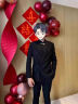 皮尔卡丹（pierre cardin）新款中式盘扣西服套装男士订婚新郎结婚礼服西服唐装中山装 黑色【三件套】外套+裤子+立领黑衬衫 L 晒单实拍图