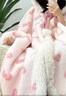 果壳（Gukoo）睡袍冬季HelloKitty联名新款毛绒女士家居服斗篷睡袍D 浅雾粉斗篷睡袍 L 实拍图