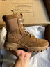 际华三五零五新式棕色作战靴男夏季碳板作战鞋超轻高帮耐磨训练靴真皮登山鞋 棕色新式作战靴【高配款】 45/275【原厂正品 两双鞋垫】 实拍图