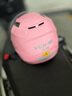YOHE永恒电动摩托车头盔夏季男女士电瓶车防晒透气半盔轻便式安全帽3C 粉色选配透明 大小可调节 实拍图