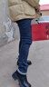 浪莎高腰牛仔裤女秋冬季加绒加厚紧身弹力打底铅笔裤修身显瘦小脚裤子 实拍图