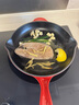 酷彩（Le Creuset）法国进口珐琅锅铸铁20/23/26cm圆形浅煎锅平底煎烤锅多功能平底锅 【1-3口之家】红色 23cm 实拍图