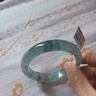 珒珏 翡翠手镯 女士玉手镯冰糯种飘花处理平安镯送妈妈老婆节日礼物 内径56-57mm(附鉴定证书) 实拍图