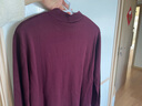 布先生明星同款秋冬季可机洗纯羊毛衫男士毛衣 酒庄红 M-170 实拍图