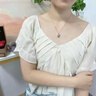 纪梵哲轻奢永恒之心项链女士吊坠手链520情人节生日礼物送女朋友老婆 玫瑰金色·白锆 实拍图