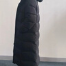 雪中飞羽绒外套女冬季过膝长款保暖美拉德连帽纯色系百搭休闲女士羽绒服 宝石黑 2XL (175) 实拍图