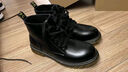 马登工装经典复古马丁靴男英伦风通勤百搭靴子加绒高帮男士休闲皮鞋秋 经典黑色 【硬皮光面6孔】 42 (260mm) 男码 实拍图