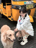 LEMANISM加绒卫衣男明星同款腊肠狗春秋长袖T恤连帽宽松情侣外套女 白色 M 实拍图