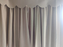 家菲挂钩式轨道窗帘遮光防晒隔热2025新款飘窗客厅卧室遮光布现代简约 细闪奶茶色（97%遮光） 免费改短，韩折/打孔款每米 实拍图