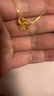 周六福黄金项链女花美人足金吊坠生日礼物计价A0612362约3.4g40+5cm 实拍图