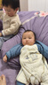 棉芹婴儿连体衣服纯棉秋冬季棉服加厚长袖保暖宝宝三层夹棉新生儿冬装 蓝色小狮子【2件装】（保暖款） 66码(建议4-6个月12-15斤) 实拍图