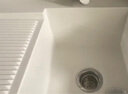 OUIPAD阳台陶瓷洗手盆台下盆嵌入式洗衣盆带搓板加深洗衣池菜盆水槽 WH500*445单盆+下水+搓板 实拍图