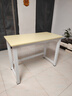 威曼帝电脑桌家用台式书桌学习桌写字桌简约卧室桌子工作台长条桌加厚款 白枫色面+白架 长100*宽50*高74cm 实拍图