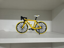菲仕捷自行车模型 仿真车金属山地公路车脚踏单车模型拼装创意摆件玩具 【合金弯把山地车模型】黄色 实拍图