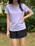 匹克运动套装女夏季跑步运动休闲羽毛球服透气两件短袖短裤女DF152002 实拍图