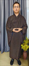嘉狮海青居士服四季广袖禅修服麻纱男女同款夏季柔软透气大褂短套长袍 咖啡色（台麻微透） 均码 37码身高155 晒单实拍图