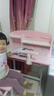 optalent儿童学习桌书桌小学生写字桌台男女孩子课桌椅套装简约组合可升降 勤学公主粉70cm桌面/矫姿器/多分 实拍图