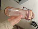 铁帮手新款带吸管水杯带提绳刻度女孕妇塑料杯耐热大人不漏水小学生杯子 清新粉650毫升 650ml 1个 吸管杯 实拍图