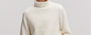 森马（Semir）毛衣男高领内搭冬季毛衫肌理感绞花打底衫针织衫 奶白10534 2XL 实拍图