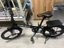 凤凰可折叠自行车超轻便捷成人男女式迷你小轮变速免安装代步单车 免安装/钢架【7速三刀轮黑】 22寸【建议身高145-195cm】 实拍图
