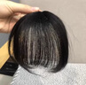 邦帛世空气刘海 假发女头顶假刘海片仿真人发丝自然前额无痕齐刘海发片 空气刘海【自然黑】有鬓角 实拍图