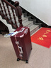 CaptainTony行李箱女2025新款pc铝框拉杆箱男商务小型旅行登机箱万向轮密码箱 胭脂红-陪嫁嫁妆箱 24英寸 -出行黄金尺寸/中长途旅行 实拍图