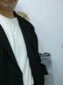 花花公子商务垂坠感休闲西服套装男宽松韩版夹克夏季正装帅气痞帅西装外套 黑色九分裤套装 XL 码 140-155斤 实拍图