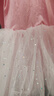 艾舞戈儿童舞蹈服女童春秋长袖粉色公主蓬蓬纱裙连体练功服 130码 实拍图