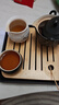 南山先生 黑陶快客杯一壶两杯便携式旅行茶具竹制茶盘日式陶瓷功夫茶具 汉禅一壶二杯＋茶盘＋布袋 5件 实拍图