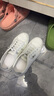 九寸阳光小白鞋女春季新款百搭透气一脚蹬运动休闲平底鞋板鞋女款时尚百搭 白灰款39码 实拍图