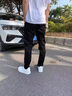 凡迪时尚（FANDISS）西裤男春夏款男士垂感直筒休闲裤韩版长裤九分小西装裤直筒裤子 黑色长裤 32 建议130-140斤内 实拍图