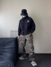 CesamSport品牌联名夹克男秋季新款简约宽松舒适连帽茄克外套男百搭运动上衣 黑色(B) XL 实拍图