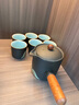 苏氏陶瓷（SUSHI CERAMICS）手绘釉画彩千里江山侧把茶壶功夫茶具礼盒套组中国风文创系列 实拍图
