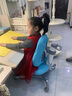 光明园迪（GMYD） 儿童学习桌椅套装可升降学生书桌健康多功能写字桌诚者F120 诚者F120冰海蓝+A6P卡其+蓝椅套 实拍图