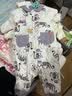 欢喜小熊 宝宝连体套装秋冬背带裤衣服洋气套头保暖上衣男童冬季棉服棉衣 紫色 90 (建议18-24个月.身高80-90cm) 实拍图
