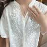 纪梵哲轻奢永恒之心项链女款吊坠手链品牌七夕情人节生日礼物送女友老婆 白金色·蓝锆 实拍图