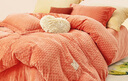 LOVO罗莱 法兰绒牛奶绒四件套秋冬加厚床单双人被套220*240cm橘色 实拍图