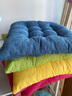 温韵纺 纯色短毛绒沙发垫子办公室坐垫冬季学生加厚坐椅垫 牛仔蓝 40cm*40cm 实拍图