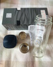 膳魔师（THERMOS）双层玻璃400ml男女水杯茶杯水纹行者带茶漏杯TCGB-400-D-BK 黑色 实拍图