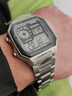 卡西欧（CASIO）复古小方块学生腕表 多功能户外钢带防水手表 AE-1200WHD-1AVDF 实拍图