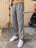 啄木鸟休闲裤男2025夏季薄款冰丝百搭阔腿裤男显瘦宽松男士休闲直筒裤男 深灰色 4XL -建议185-200 斤 实拍图