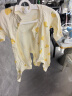 童泰婴儿连体衣四季春秋纯棉宝宝爬服居家内衣无骨爬服长袖连体衣 鸭梨黄-侧开连体衣 59cm 实拍图
