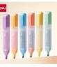 得力（deli）彩色大容量不易晕染荧光笔记号笔马克笔 学生考试复习办公手账笔记涂鸦 6支/盒 SK629 实拍图