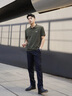 吉普（JEEP）T恤男士短袖夏季Polo商务休闲衫潮流宽松衣服男装 军绿 XL 实拍图