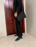 Colrtn Kwecr斜挎包男士新款单肩包商务休闲背包办公出差文件包邮差包 CK黑色小号22*6*30（礼盒装） 实拍图