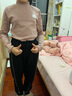 多妙屋女童长袖T恤春秋装儿童棉打底衫中大童半高领上衣81773粉色160 实拍图