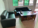 骏御 办公沙发简约现代商务接待室会客单人三人位办公室茶几组合套装 三人位+002功夫茶几 实拍图