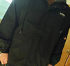 良茨胖子假两件PU羽绒外套男士秋冬加绒加厚棉衣宽松大码工装冲锋夹克 JK302黑色（侧边口袋） 4XL 190-210斤 实拍图